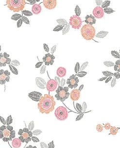 2744-24128 Malaga Pink Floral Wallpaper