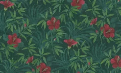 4044-38028-1 Malecon Green Floral Wallpaper