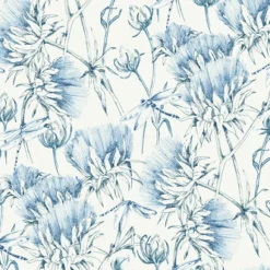 2973-90403 Mariell Blue Dragonfly Wallpaper
