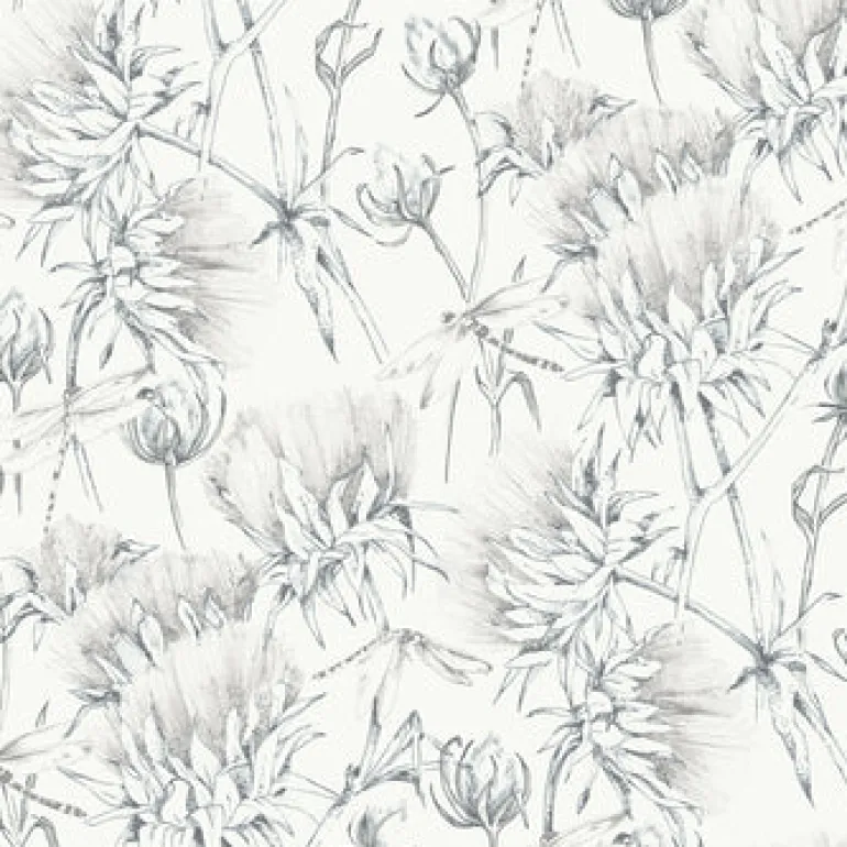 2973-90402 Mariell Grey Dragonfly Wallpaper