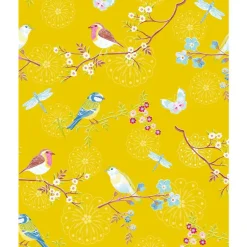 375083 Marit Mustard Bird Wallpaper