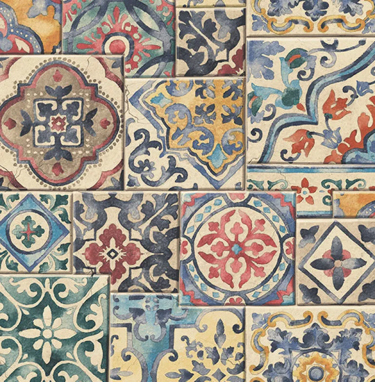 2904-22301 Marrakesh Multicolor Global Tiles Wallpaper