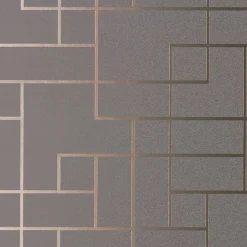 2927-42492 Mason Dark Grey Geometric Wallpaper