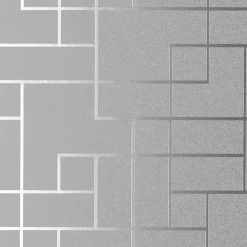 2927-42491 Mason Silver Geometric Wallpaper