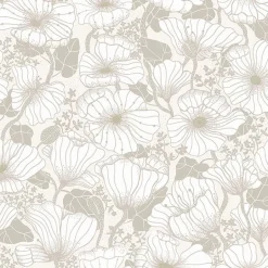 2932-65109 Matilda Grey Poppy Fields Wallpaper