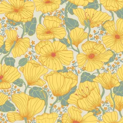 2932-65112 Matilda Yellow Poppy Fields Wallpaper
