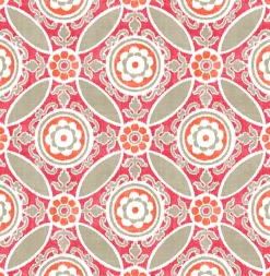 2744-24113 Maya Pink Medallion Wallpaper