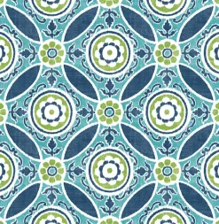 2744-24115 Maya Teal Medallion Wallpaper