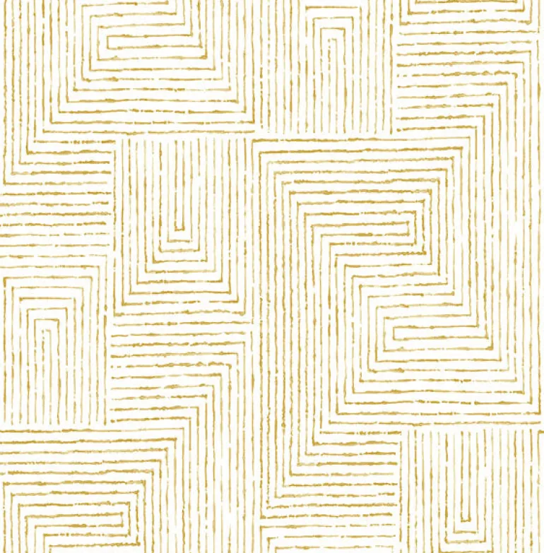 2964-25957 Merritt Honey Geometric Wallpaper