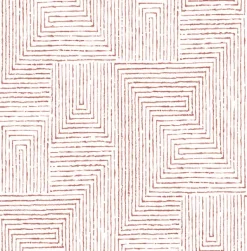 2964-25956 Merritt Red Geometric Wallpaper