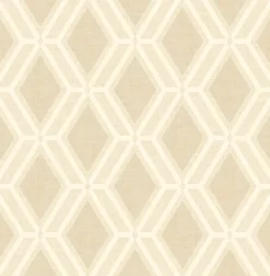 4025-82539 Mersenne Beige Geometric Wallpaper
