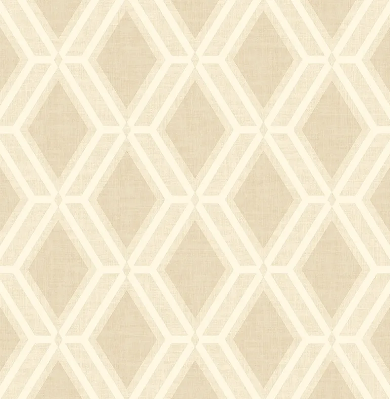 4025-82539 Mersenne Beige Geometric Wallpaper