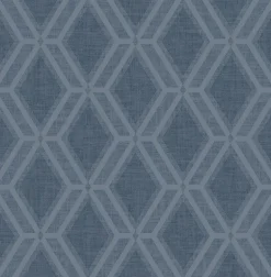4025-82541 Mersenne Indigo Geometric Wallpaper