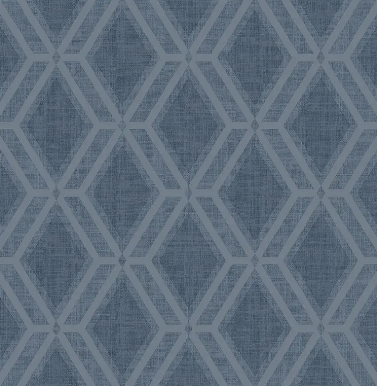 4025-82541 Mersenne Indigo Geometric Wallpaper