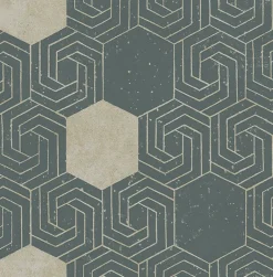 2902-25545 Momentum Dark Green Geometric Wallpaper