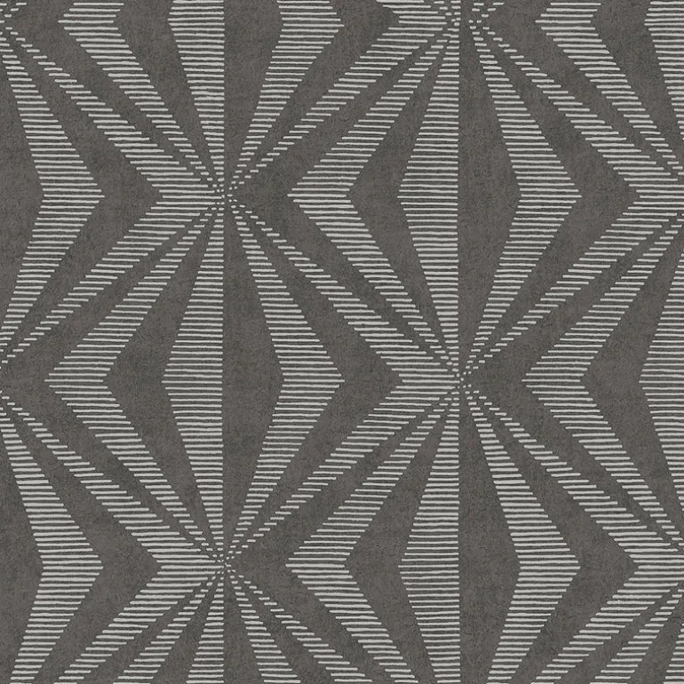 4025-82547 Monge Charcoal Geometric Wallpaper