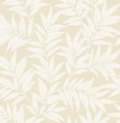2970-26125 Morris Taupe Leaf Wallpaper