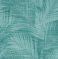 2766-24400 Motmot Turquoise Palm Wallpaper