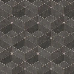 4082-382024 Muir Chocolate Geo Wallpaper
