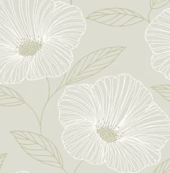 2764-24320 Mythic Dove Floral Wallpaper