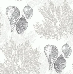 2927-81205 Nauset Cream Seashell Shores Wallpaper