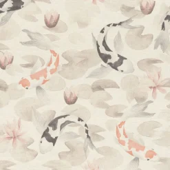 4035-409420 Nobu Beige Koi Fish Wallpaper