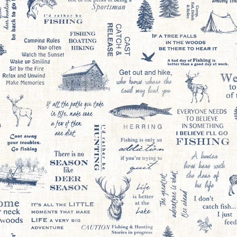 3118-01474 North Hills Navy Camping Quotes Wallpaper