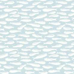 3122-10504 Nunkie Aqua Sardine Wallpaper