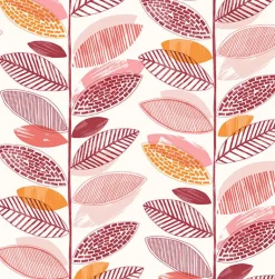 2904-25684 Nyssa Coral Leaves Wallpaper