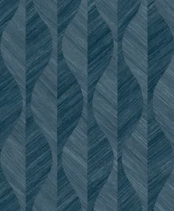 4025-82501 Oresome Indigo Ogee Wallpaper