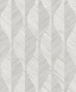 4025-82503 Oresome Silver Ogee Wallpaper