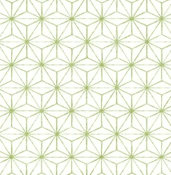 2764-24312 Orion Green Geometric Wallpaper