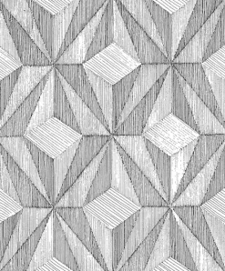 2908-87101 Paragon Black Geometric Wallpaper