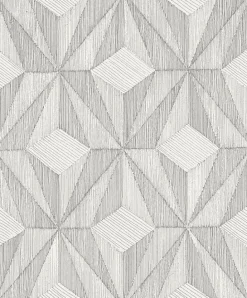 2908-87102 Paragon Silver Geometric Wallpaper