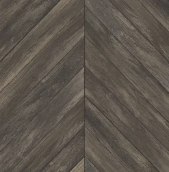 2904-24008 Parisian Dark Brown Chevron Wood Wallpaper