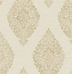 2834-25043 Pascale Gold Medallion Wallpaper