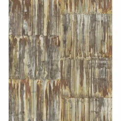 2540-24063 Patina Panels Copper Metal Wallpaper