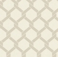 2971-86311 Payton Beige Hexagon Trellis Wallpaper