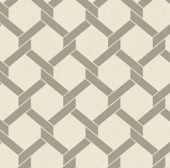 2971-86309 Payton Grey Hexagon Trellis Wallpaper