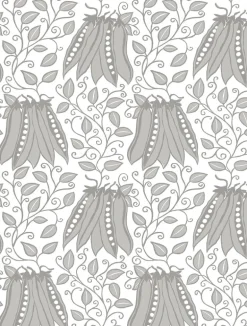 2821-25119 Peas in a Pod Light Grey Garden Wallpaper