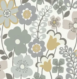 2903-25826 Piper Lavender Floral Wallpaper