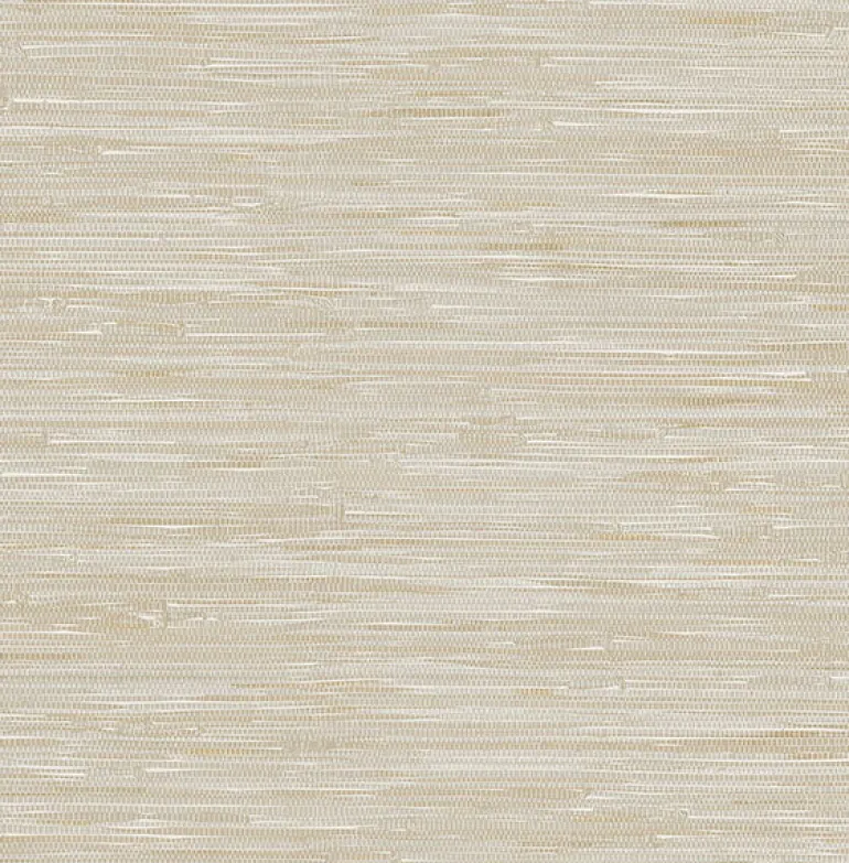 2766-22269 Poa Taupe Faux Grasscloth Wallpaper