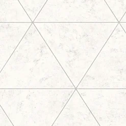 2540-24015 Polished Concrete Silver Geometric Wallpaper