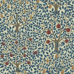 2948-33013 Pomona Blue Fruit Tree Wallpaper
