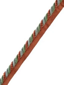 03930 Poppy Field Green Pink 3/8 inch Lip Cord Jaclyn Smith Trim