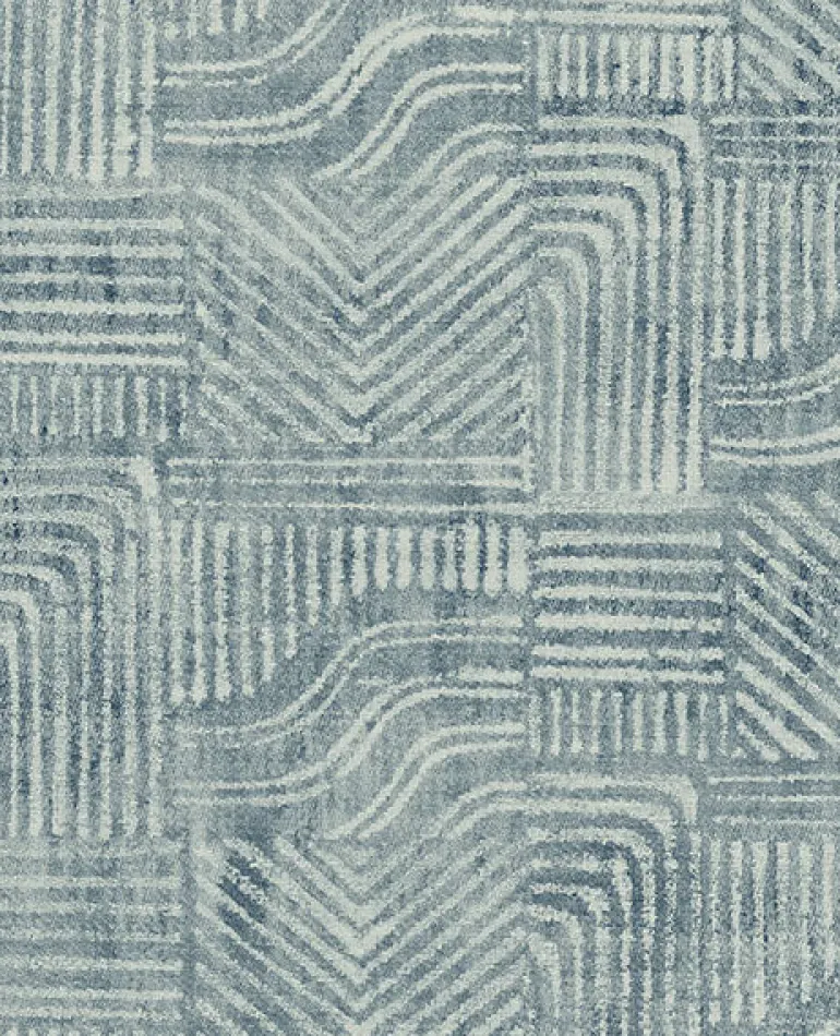 391530 Pueblo Blue Global Geometric Wallpaper