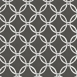 3122-11000 Quelala Black Ring Ogee Wallpaper