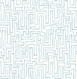 2861-25701 Ramble Blue Geometric Wallpaper