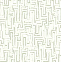 2861-25702 Ramble Sage Geometric Wallpaper