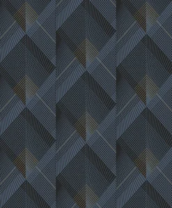4020-96701 Raoul Navy Fanning Diamonds Wallpaper